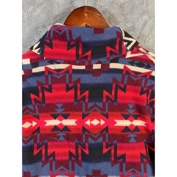 Lauren Ralph Lauren Shirt Womens XL Red Aztec Print Fleece Long Sleeve* - Picture 8 of 13